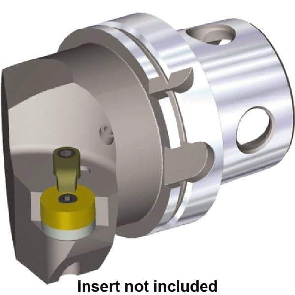 Kennametal - Insert Style RN..2509, RN..86, 100mm Head Length, Right Hand Cut, Internal/External Modular Threading Cutting Unit Head - System Size KM4X100, 63mm Center to Cutting Edge, Series KM4X - Benchmark Tooling