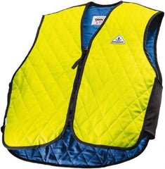 Techniche - Size M, High Visibility Lime Cooling Vest - Zipper Front, Nylon, HyperKewl - Benchmark Tooling