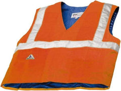 Techniche - Size 2X/3XL, High Visibility Orange Cooling Vest - Hook & Loop Front, Polyester, HyperKewl - Benchmark Tooling