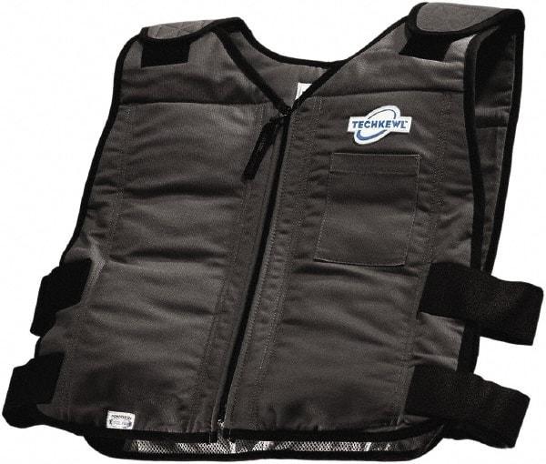 Techniche - Size M/L, Black Cooling Vest - Zipper Front, Cotton - Benchmark Tooling