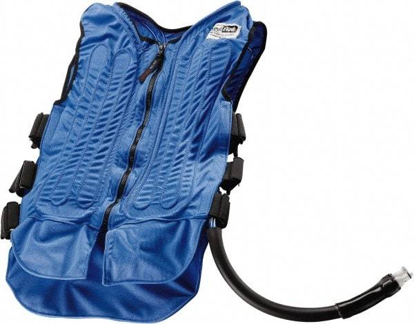 Techniche - Size 2XL, Blue Cooling Vest - Zipper Front, Nylon, Mesh, Polyurethane - Benchmark Tooling