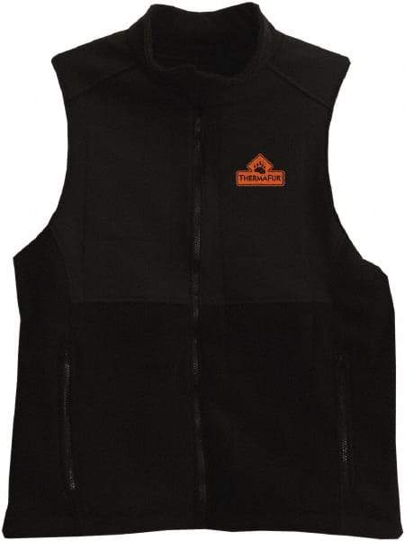 Techniche - Size S Heated, Wind Resistant & Water Resistant Vest - Black, Softshell Barrier Fleece, Zipper Closure - Benchmark Tooling