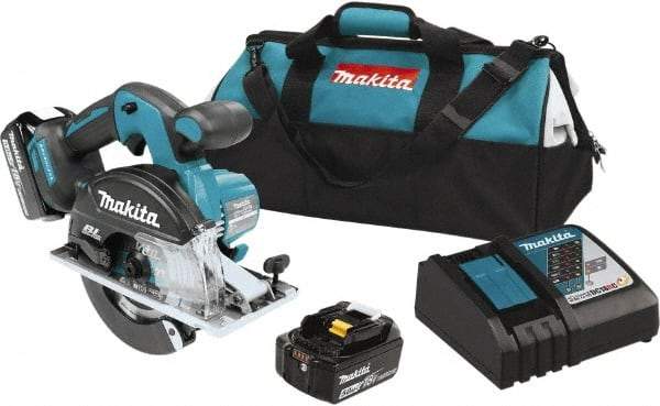 Makita - 18 Volt, 5-7/8" Blade, Cordless Circular Saw - 3,900 RPM, 2 Lithium-Ion Batteries Included - Benchmark Tooling