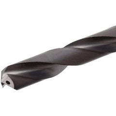 Iscar - 10.2mm 140° Solid Carbide Jobber Drill - TiAlN Finish, Right Hand Cut, Spiral Flute, Straight Shank, 118mm OAL, Standard Point - Benchmark Tooling