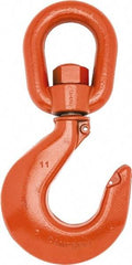 Campbell - #5 Hook, 3 Ton Capacity, Alloy Steel Swivel Hoist Hook - 8-1/4" Long x 4-1/8" Wide - Benchmark Tooling