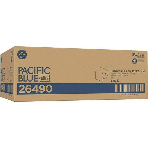 Georgia Pacific - Hard Roll of 1 Ply White Paper Towels - 7-7/8" Wide, 1,150' Roll Length - Benchmark Tooling