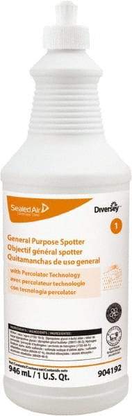 Diversey - 1 Qt Squeeze Bottle Carpet/Fabric Stain & Spot Remover - Floral Scent, Use on Carpet & Upholstery - Benchmark Tooling