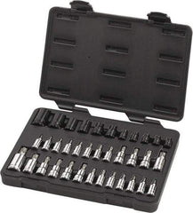 GearWrench - 36 Piece 1/4, 3/8 & 1/2" Drive Torx Bit Socket Set - T8 to T60 Torx - Benchmark Tooling