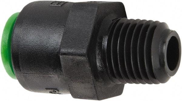 Parker - 1/4" Kynar Check Valve - Inline, Push-to-Connect x MNPT, 300 WOG - Benchmark Tooling