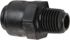 Parker - 1/4" Kynar Check Valve - Inline, Push-to-Connect x MNPT, 300 WOG - Benchmark Tooling