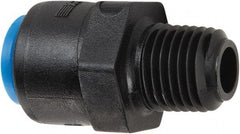 Parker - 1/4" Kynar Check Valve - Inline, Push-to-Connect x MNPT, 300 WOG - Benchmark Tooling