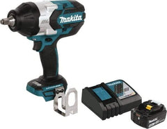 Makita - 1/2" Drive 18 Volt T-Handle Cordless Impact Wrench & Ratchet - 1,700 RPM, 750 Ft/Lb Torque, Lithium-Ion Batteries Included - Benchmark Tooling