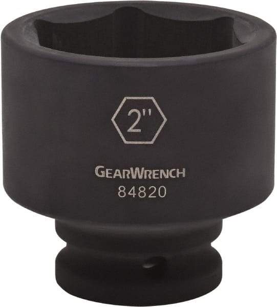 GearWrench - 3/4" Drive 2-7/16" Standard Impact Socket - 6 Points, 2-7/8" OAL - Benchmark Tooling