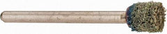 Rex Cut Product - 1/4" Head Diam x 1/4" Thickness, W160, Cylinder End, Aluminum Oxide Mounted Point - White, Medium Grade, 80 Grit, 75,330 RPM - Benchmark Tooling