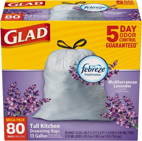 Glad - Pack of (3) 80-Count 13 Gal 0.95 mil Household/Office Trash Bags - Benchmark Tooling