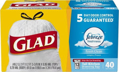 Glad - Pack of (6) 40-Count 13 Gal 0.78 mil Household/Office Trash Bags - Benchmark Tooling