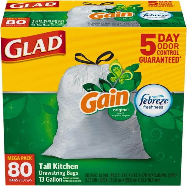 Glad - Pack of (3) 80-Count 13 Gal 0.95 mil Household/Office Trash Bags - Benchmark Tooling