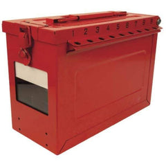 Master Lock - Group Lockout Boxes Portable or Wall Mount: Portable Maximum Number of Padlocks: 19 - Benchmark Tooling