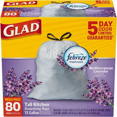 Glad - Pack of (80) 13 Gal 0.95 mil Household/Office Trash Bags - Benchmark Tooling