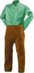 Steiner - Size Universal Leather Welding Chaps - No Pockets, Brown, Nonhazardous Protection - Benchmark Tooling