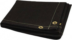 Steiner - 10' High x 10' Wide x 0.05" Thick Acrylic Coated Fiberglass Welding Blanket - Black, Grommet - Benchmark Tooling