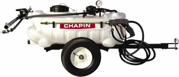 Chapin - 15 Gal Tow Behind Sprayer - Polyethylene Tank, 15' Reinforced Hose with Brass Wand - Benchmark Tooling