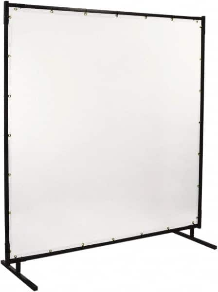 Steiner - 6' Wide x 6' High, 16mm Thickness, Vinyl Portable Welding Screen - Clear - Benchmark Tooling