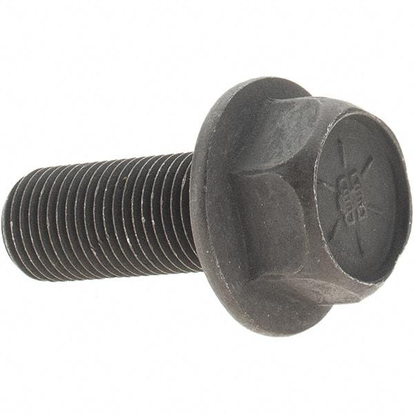 Value Collection - 1/2-20 UNF, 1-1/4" Length Under Head, Hex Drive Flange Bolt - 1-1/4" Thread Length, Grade 8 Alloy Steel, Smooth Flange, Uncoated - Benchmark Tooling