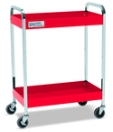 Red Service Cart with 2 Shelves - Benchmark Tooling