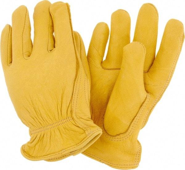 MCR Safety - Size M Deerskin General Protection Work Gloves - For General Purpose, Uncoated, Slip-On Cuff, Tan, Paired - Benchmark Tooling
