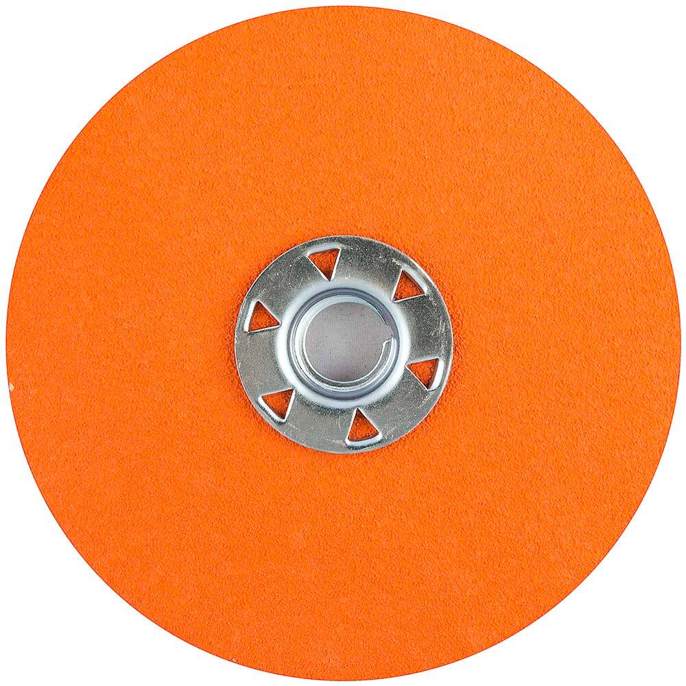 Norton - 5" Diam, 5/8" Hole, 80 Grit Ceramic Alumina Fiber Disc - Benchmark Tooling