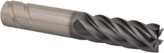 Kennametal - 1/2", 6 Flute, Single End, Solid Carbide, 0.03" Corner Radius End Mill - 3" OAL, 38° Helix, Right Hand Flute, 1-1/4" LOC, Right Hand Cut - Benchmark Tooling