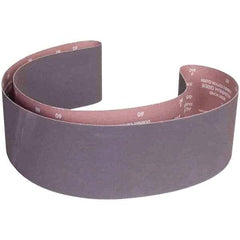 Norton - 6" Wide x 89" OAL, 60 Grit, Aluminum Oxide Abrasive Belt - Aluminum Oxide, Coated, X Weighted Cloth Backing - Benchmark Tooling