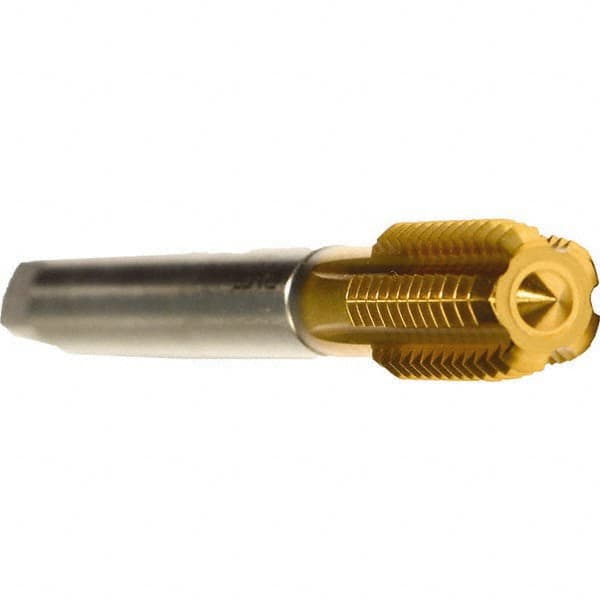 Emuge - 5/8-18 UNF 2BX Modified Bottoming Thread Forming Tap - Cobalt, TiN Finish, 3.937" OAL, 0.866" Thread Length, Right Hand Thread, Series Druck - Benchmark Tooling