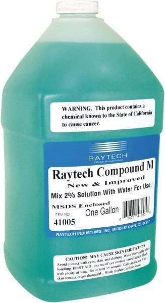 Raytech - 1 Gal Compound M Tumbling Media Additive Liquid - For Burnishing, Wet Operation - Benchmark Tooling