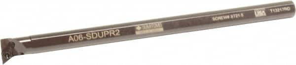 Sumitomo - 0.98" Min Bore Diam, 10" OAL, 3/4" Shank Diam, A-SDUP Indexable Boring Bar - DPMT 32.52 Insert, Screw Holding Method - Benchmark Tooling