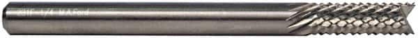 M.A. Ford - 1mm Diam, Fishtail Point End, Solid Carbide Diamond Pattern Router Bit - 1-1/2" OAL - Benchmark Tooling
