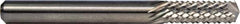 M.A. Ford - 5mm Diam, Drill Point End, Solid Carbide Diamond Pattern Router Bit - 51mm OAL - Benchmark Tooling