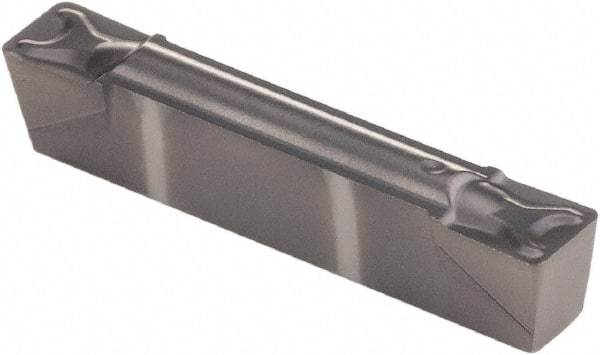 Kennametal - 125G GMN Grade KCU10, 3.18mm Cutting Width Carbide Grooving Insert - 3.4mm Max Depth of Cut, Neutral, 0.41mm Corner Radius, AlTiN Finish - Benchmark Tooling
