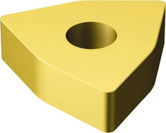 Sandvik Coromant - WNGA432 Grade 6050 Ceramic Turning Insert - TiN Finish, 80° Trigon, 1/2" Inscr Circle, 3/16" Thick, 1/32" Corner Radius - Benchmark Tooling