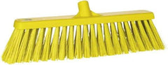 Vikan - 19" Heavy Duty Synthetic Push Broom - 2" Bristle Length, Plastic Block, European Threaded Handle Connection - Benchmark Tooling