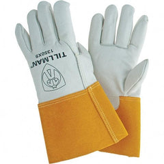 TILLMAN - Welder's & Heat Protective Gloves - 4" NATRL/TAN XSM 1/PR COWHIDE MIG WELDING GLV - Benchmark Tooling