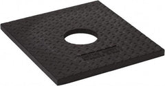 PRO-SAFE - 17-1/2 & 15-1/2" Wide x 1-1/4" High Rubber Trim Line Channelizer Base - 10 Lb, Black - Benchmark Tooling