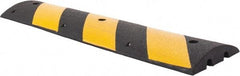 PRO-SAFE - 48" Long x 12" Wide x 2" High, Speed Bump - Black & Yellow, Rubber - Benchmark Tooling