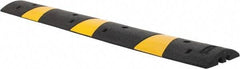 PRO-SAFE - 72" Long x 12" Wide x 2-1/4" High, Speed Bump - Black & Yellow, Rubber - Benchmark Tooling