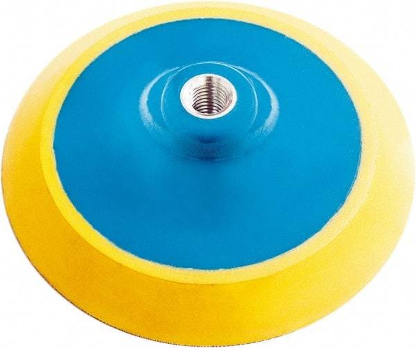 Tru-Maxx - 1" Diam Hook & Loop Disc Backing Pad - 1/4" Shank Diam, Medium Density, 18,000 RPM - Benchmark Tooling