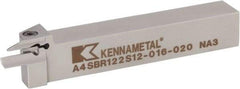 Kennametal - A4SB, External, Right Hand, 12mm Max Depth of Cut, 2mm Min Groove Width, Indexable Grooving Tool Holder - A4G0200M2SP02B Insert Compatibility, 20mm Shank Height, 20mm Shank Width, 125.3mm OAL - Benchmark Tooling