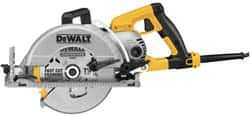 DeWALT - 15 Amps, 7-1/4" Blade Diam, 4,800 RPM, Electric Circular Saw - 120 Volts, 5/8" Arbor Hole, Left Blade - Benchmark Tooling