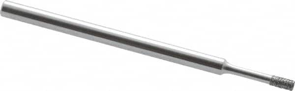 Strauss - 0.157" Head Thickness CBN Grinding Pin - 1/8" Shank Diam x 2" Shank Length, Fine Grade, 120 Grit - Benchmark Tooling