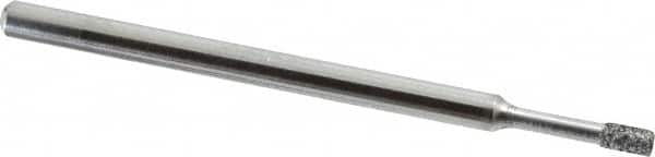 Strauss - 0.157" Head Thickness CBN Grinding Pin - 1/8" Shank Diam x 2" Shank Length, Medium Grade, 80 Grit - Benchmark Tooling